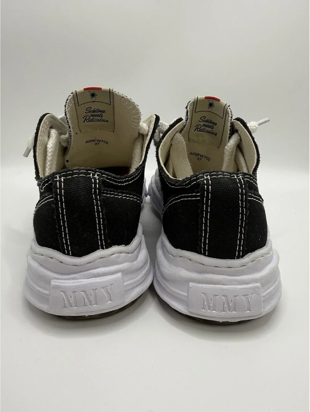 Maison Mihara Yasuhiro MMY Hank OG Sole Canvas Low Black Sz Euro 37 US Women 6